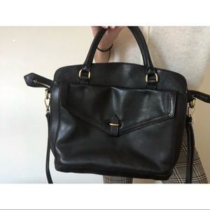 Madewell Black Leather Sloane Satchel